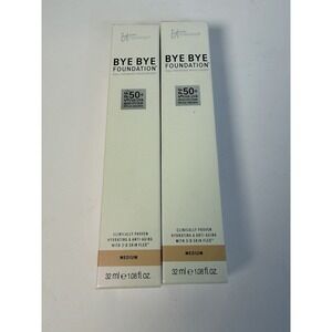 It Cosmetics Bye Bye Foundation Full Coverage Moisturizer 1.08 Oz Medium Lot 2